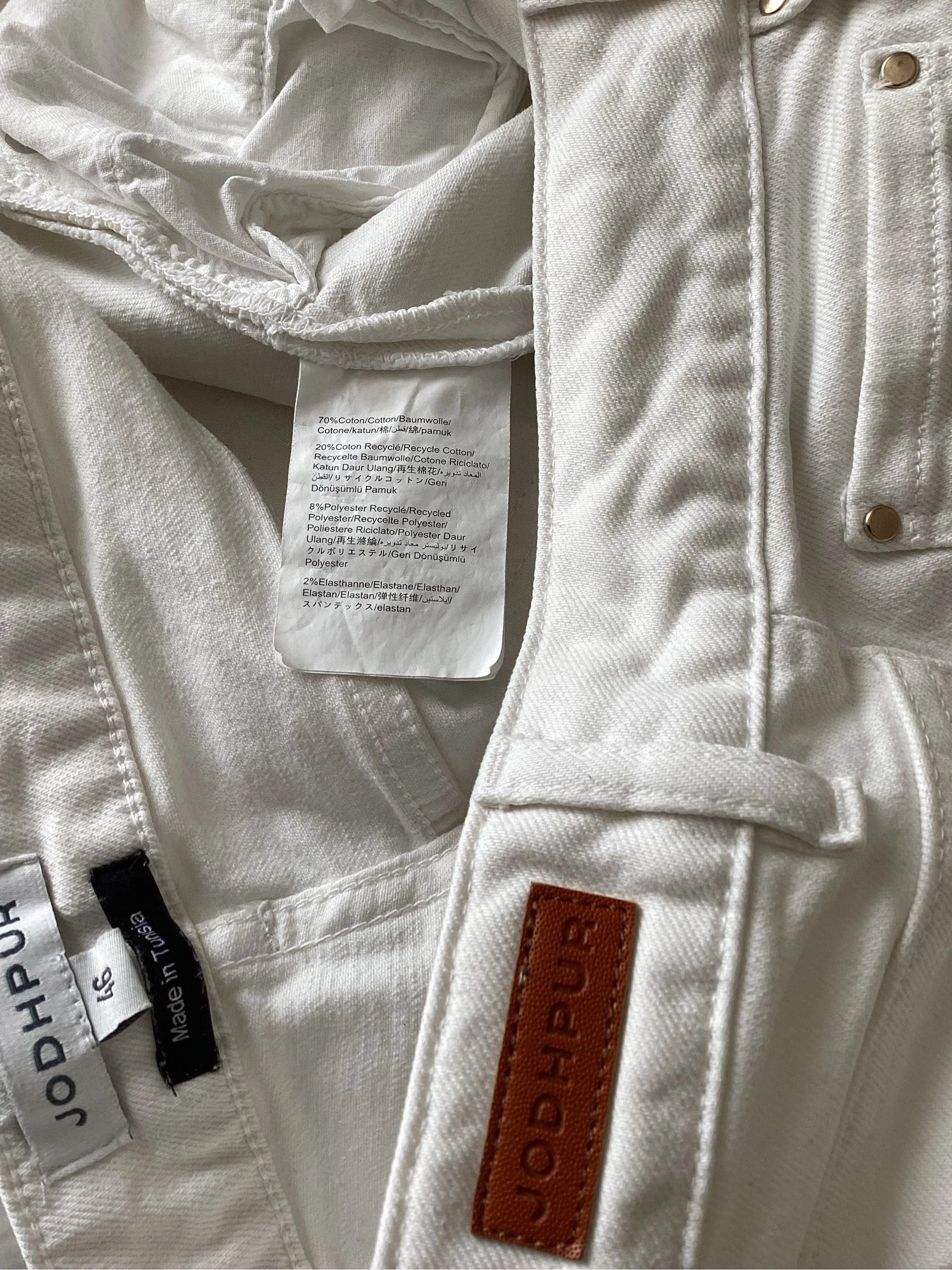 Pantalon blanc grosse toile , large taille 46  «  JOHDPUR » – photo 5